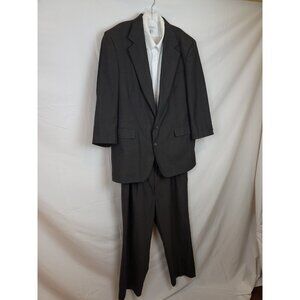 Vintage Albert Nipon for Parisian Gray Pinstripe Wool 2 Piece Suit 34x24